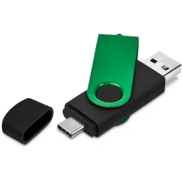 Shuffle Gyro Black Flash Drive Green